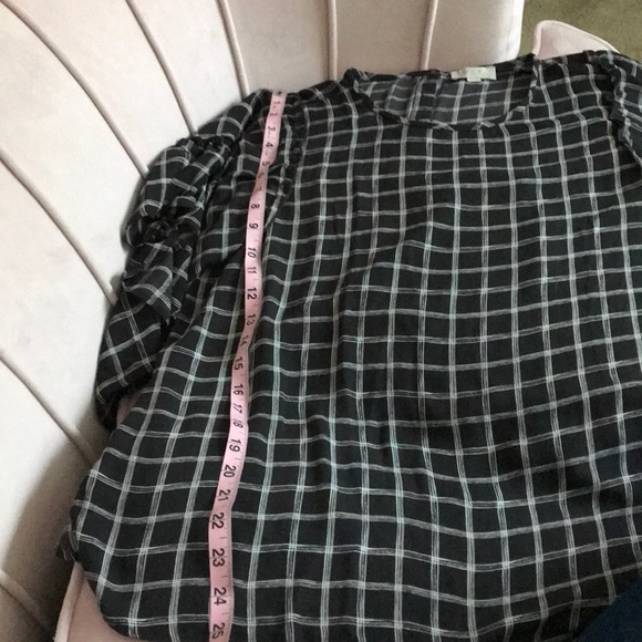 Loft Outlet Windowpane Ruffle Dolman Top - Picture 7 of 7